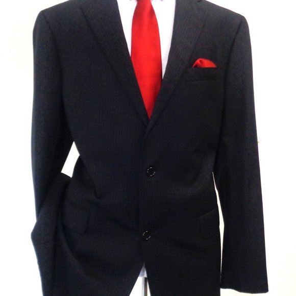 HART SCHAFFNER MARX MEN  BLACK SUIT MADE IN USA - Picture 8 of 8